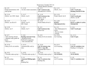 Renaissance Calendar 2015-16 Honors British Literature M, 11/9