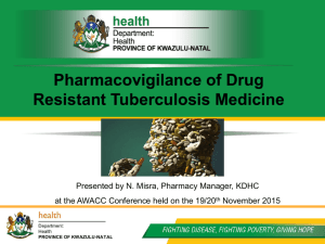 Pharmacovigilance of DR TB Medicine - Final - 20nov15