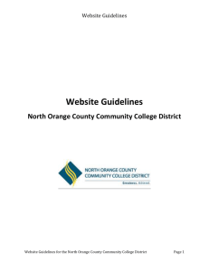 Website Guidelines - North Orange County Community College District
