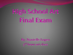 High school art final exam