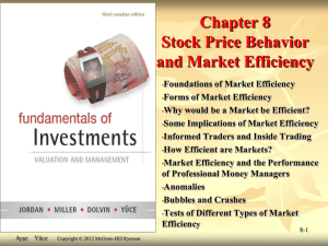 Stock Price Behaviour and Market Efficiency