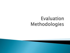 Evaluation Methodologies