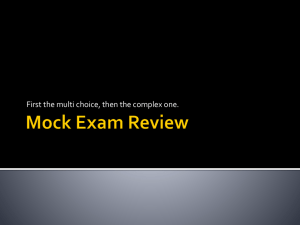 Mock Exam Review