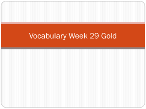 Vocabulary Gold Week 29