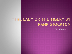 Lady or the Tiger Vocabulary