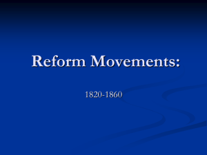 Reform Movements: