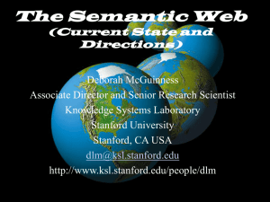 The Semantic Web - Deborah McGuinness, Stanford University