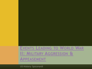Events Leading to World War II: Military Aggression & Appeasement