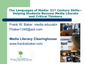 Critical Thinking About Media - Media Literacy Clearinghouse