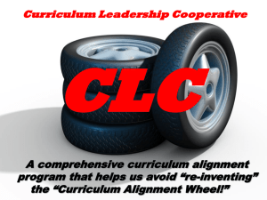 Preventing “Re-inventing” the Curriculum Alignment