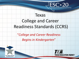 What are the Texas CCRS?