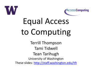 Equal Access to Computing - UW Staff Web Server
