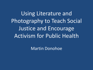 Literature, Photography, and Social Justice in Medicine – short version