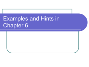 Examples and Hints in Chapter 6