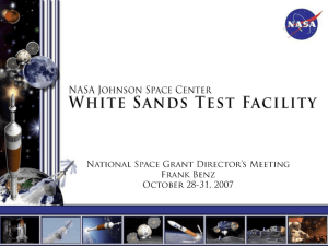 NASA Johnson Space Center White Sands Test Facility