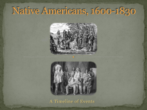 Native Americans, 1600-1830