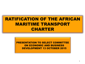 Ratification of the African Maritime Transport Charter
