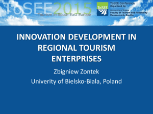 innovation development in regional tourism enterprises