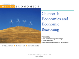 Ch 1: Economics and Economic Reasoning