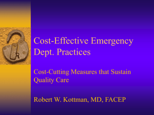 Cost-Effective Emergency Dept. Practices