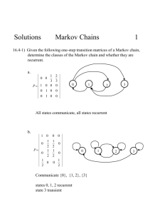 Solutions Markov Chains 1