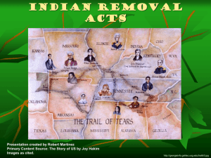 Indian Removal Acts 1830-1850