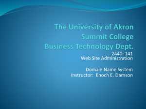 Domain Name System - gozips.uakron.edu