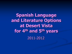 AP Spanish Language and Literature at Desert Vista