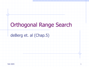 Orthogonal range search