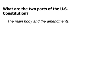 What are the two parts of the U.S. Constitution?