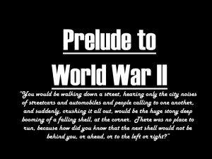 Prelude to WWII