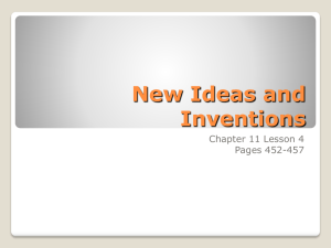 New Ideas and Inventions