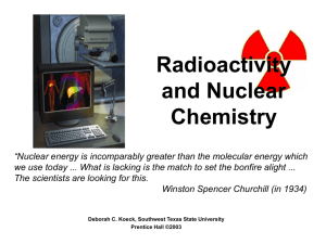 Nuclear Chemistry Overview PowerPoint