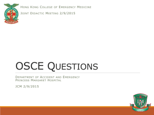 OSCE (Question) - Hong Kong College of Emergency Medicine