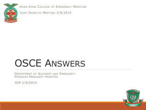 OSCE Answer - Hong Kong College of Emergency Medicine