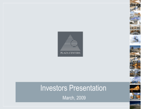 Investor Presentation March 2009