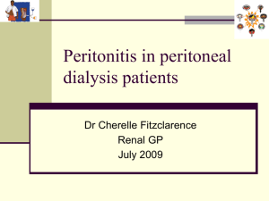 Peritonitis in peritoneal dialysis patients