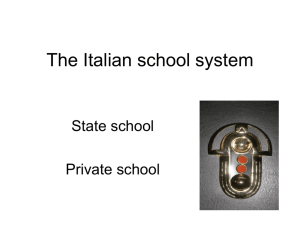 The Italian school system