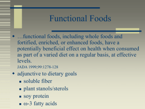 Nutritional Approaches for the Treatment of Hyperlipidemia