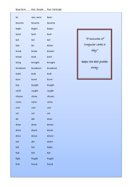 verbs participle irregular
