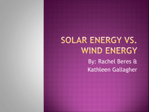 Solar Energy vs. Wind Energy