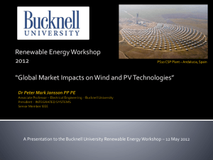 Global Market Impacts on Wind and PV