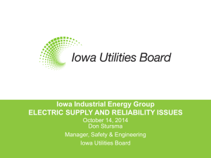 IIEG PowerPointDonStursma - Iowa Industrial Energy Group