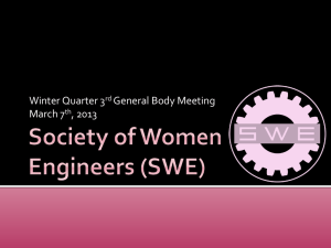 Calendar of events - Society of Women Engineers