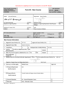 Instructions for completing Form #3 are in Section II