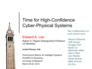 PerMIS_CPS_Lee - Chess - Center for Hybrid and Embedded