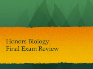 Honors Biology Final ReviewMOD