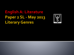 Paper 2 - tips and suggestions - IB English Literature 2012-2013