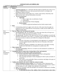 Conflicts of Law- PROFESSOR- Spring 2014