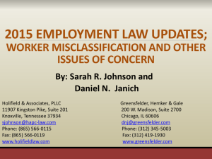 2015 Employment Law Updates - Holifield Janich & Associates, PLLC